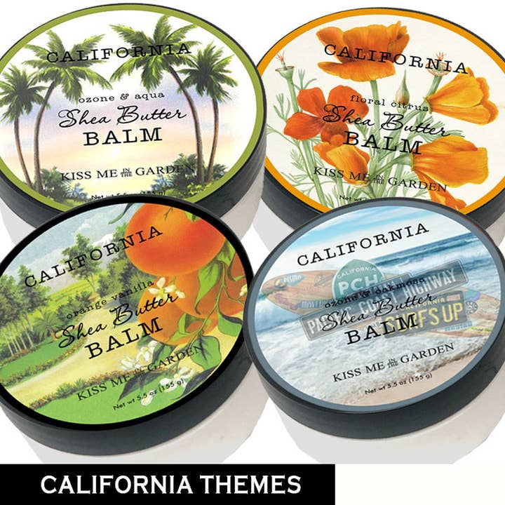 CALIFORNIA themed products SHEA BUTTER BALM 5 oz for wholesale by Kiss Me in the Garden