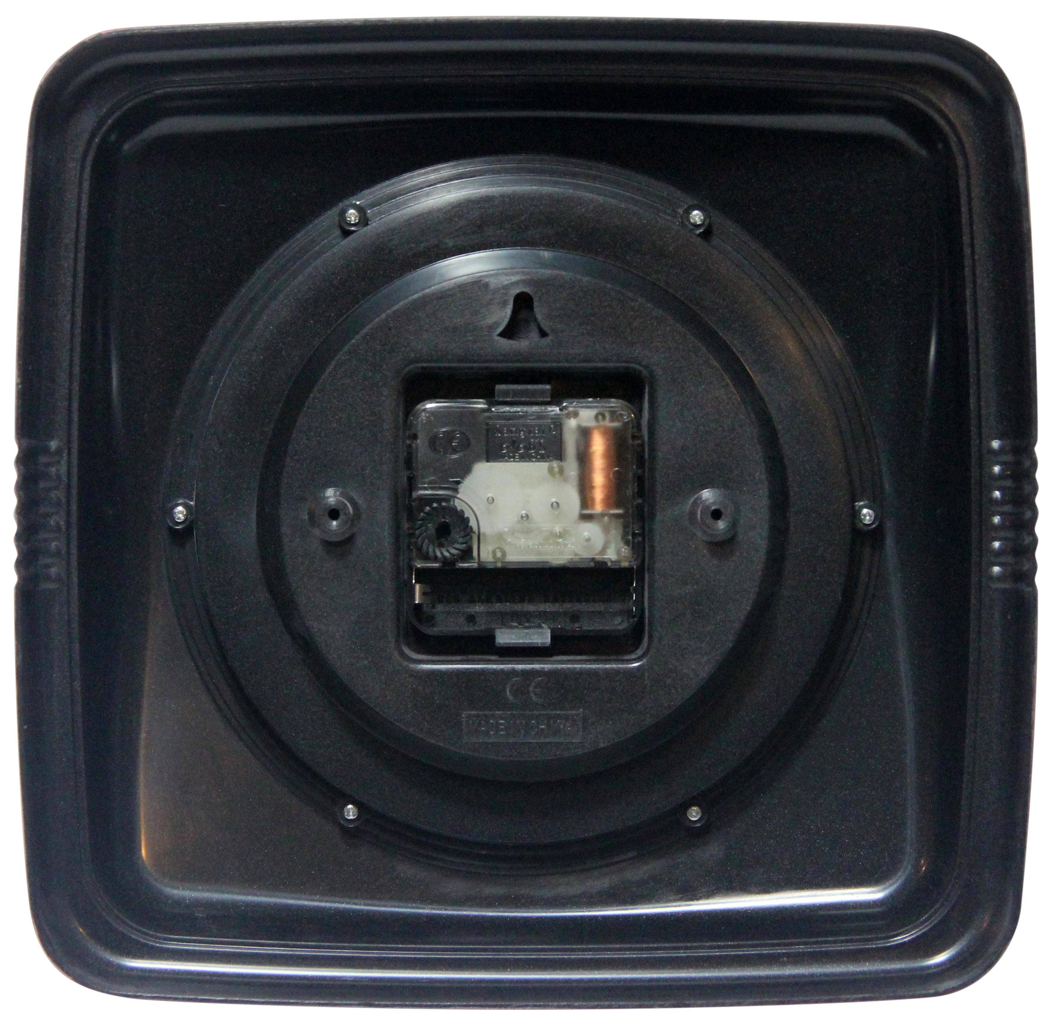 Infinity Instruments - Wholesale Wall Clock - Retro Square Red Indoor Wall Clock 9.25 Inch1