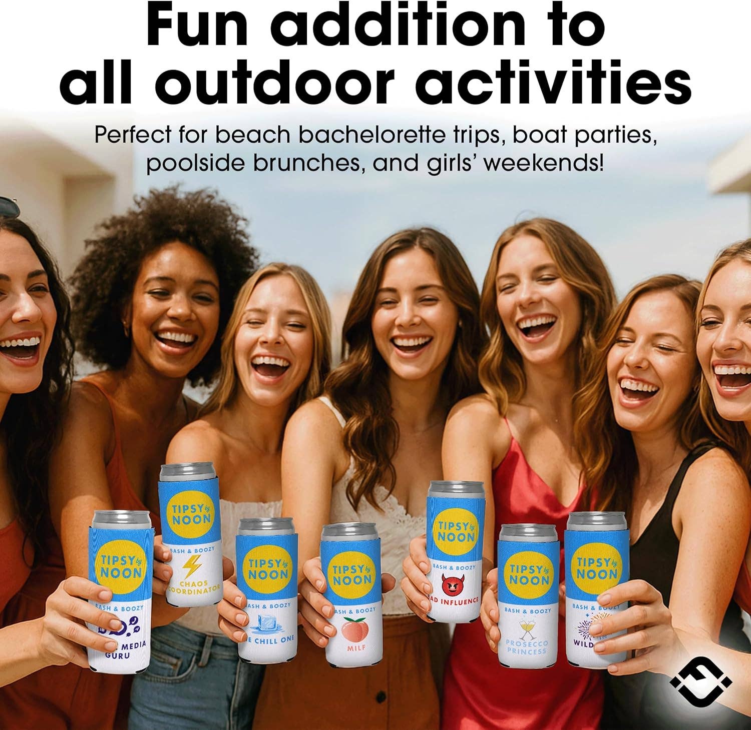 Funky Junque - Wholesale Drink Huggers & Koozies - Bachelorette Slim Can Cooler Set - 4 Pack (Club)3