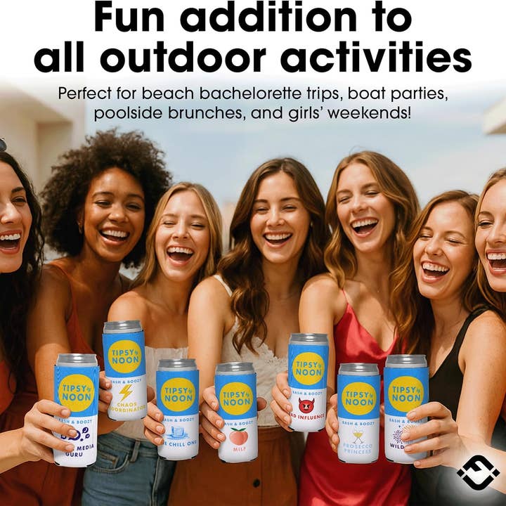 Funky Junque - Wholesale Drink Huggers & Koozies - Bachelorette Slim Can Cooler Set - 4 Pack (Club)3