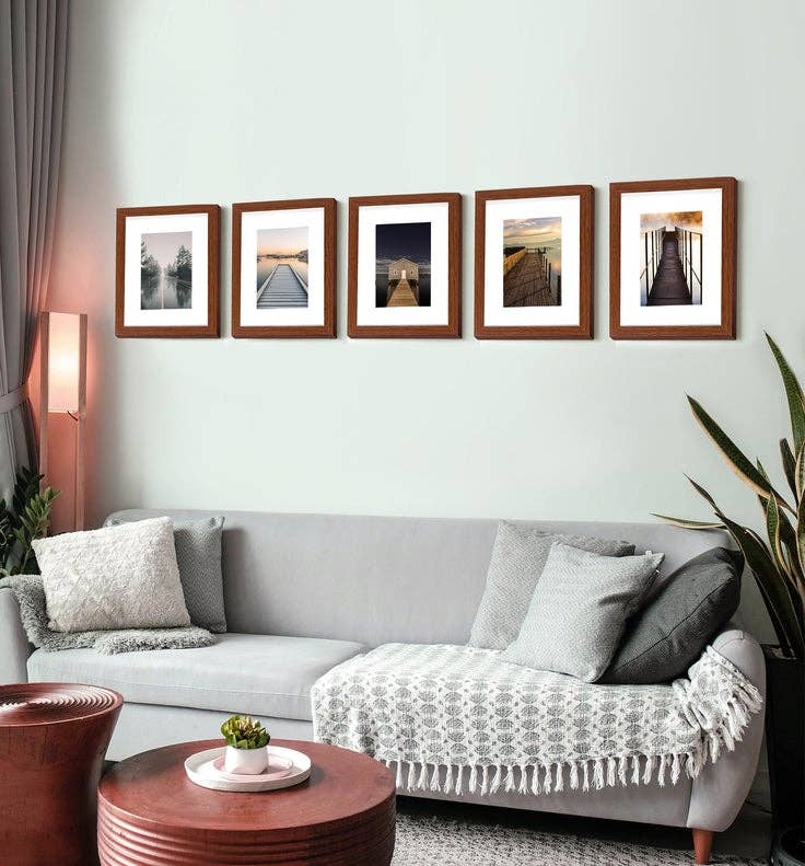 Cavepop - Wholesale Picture Frame - Wood Picture Frame Set of 5 (5" X 7" Mat; 8" X 10")3