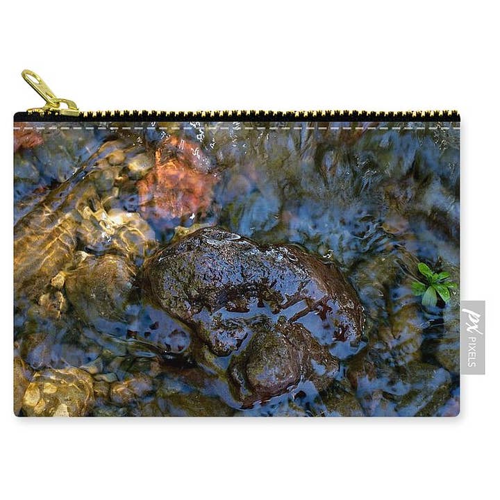 POCHETTE ZIPPÉE - POCHETTE ZIPPÉE « THE WATER'S ABSTRACT » pour la vente par sorayadapuzzostore
