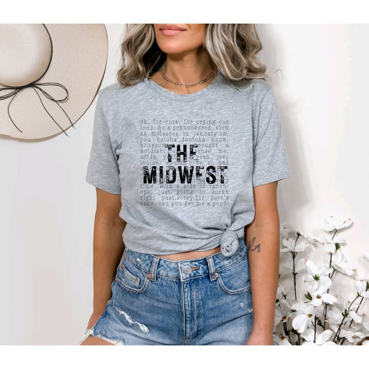 85th Avenue Shop - Wholesale Screen Printed T-Shirt - Women's - Midwest Phrases Graphic Tee