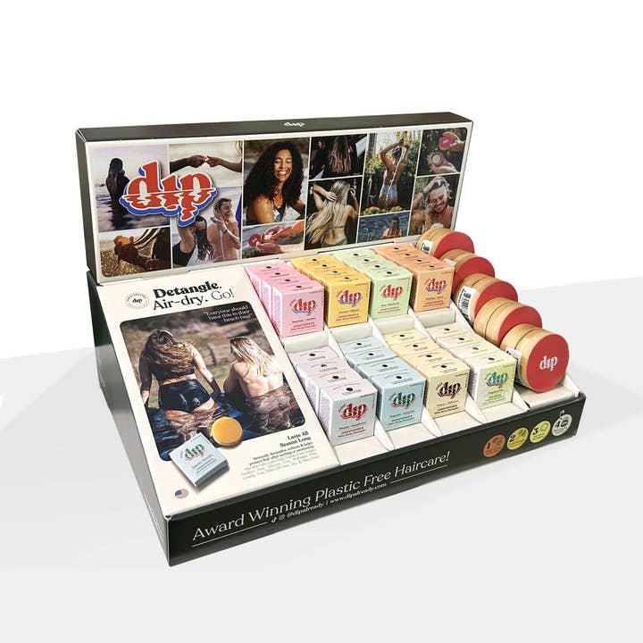 Dip - Wholesale Retailer Display - Beauty & Wellness - Filled Countertop Display for After Swim & Surf0