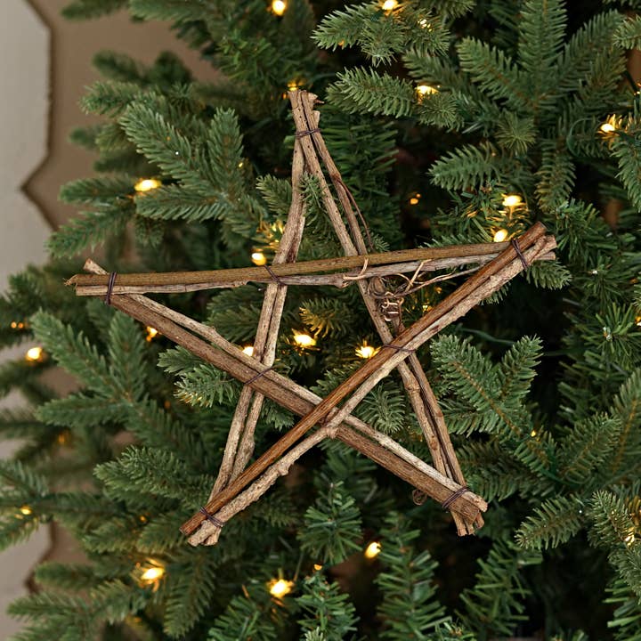 Holiday Depot Inc. - Wholesale Ornament - M10107- 8in Rattan Twig Vine Star2
