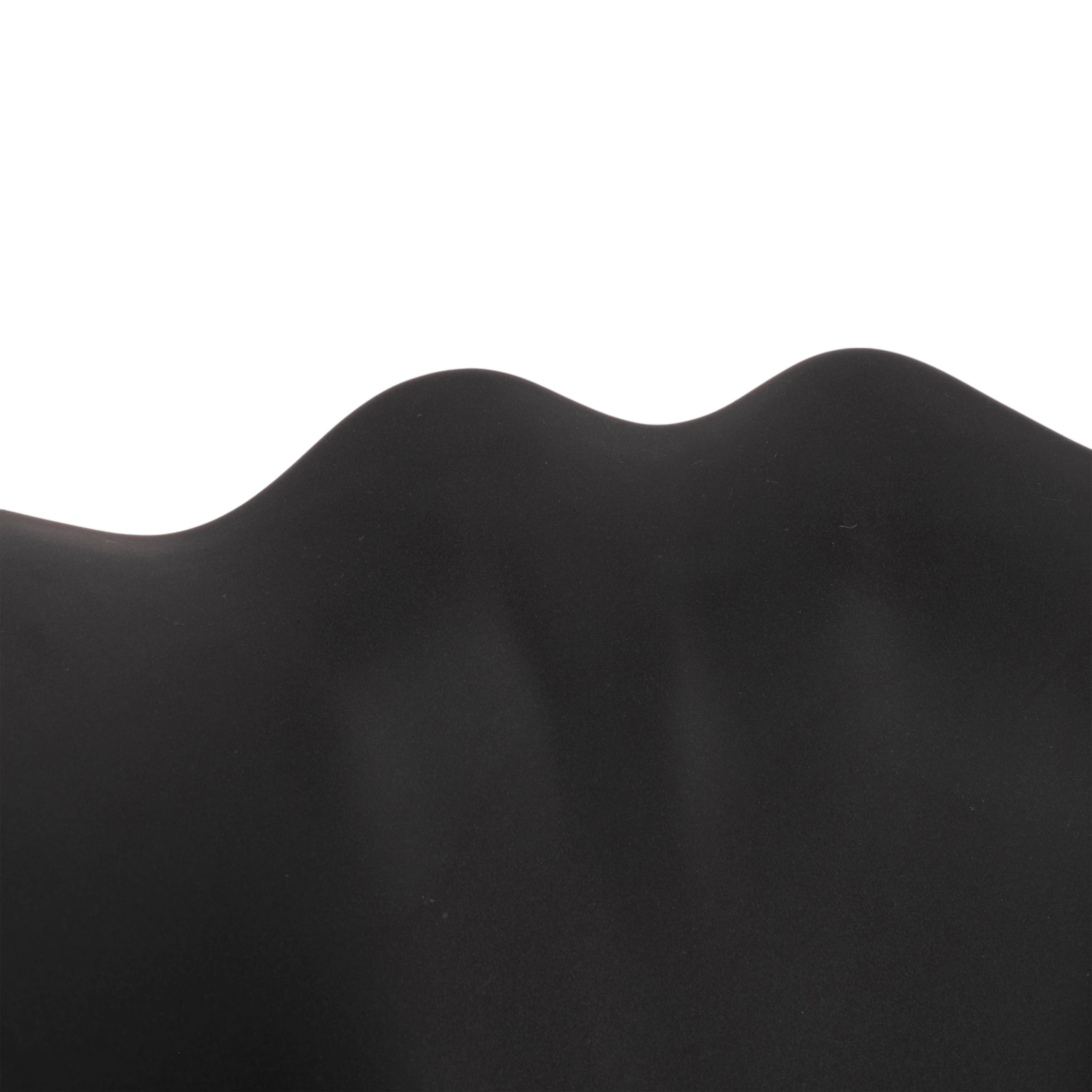 Sagebrook Home - Wholesale Decorative Plate/Dish/Bowl - Ceramic Ruffled Edge Matte Finish Bowl - Black, 18 in.7