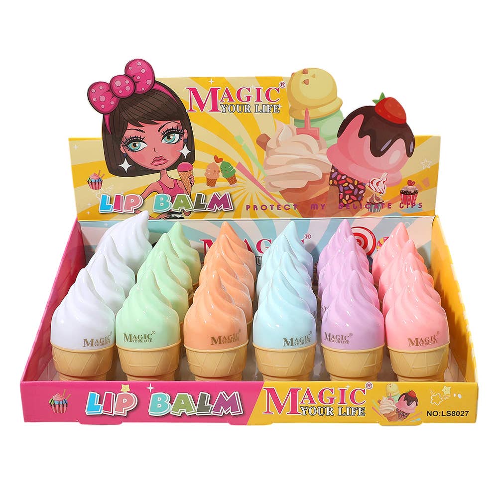 Sensibling Corp. - Wholesale Lip Balm - 24PCS - Magic Your Life Ice Cream Cone Shaped Lip Balm4