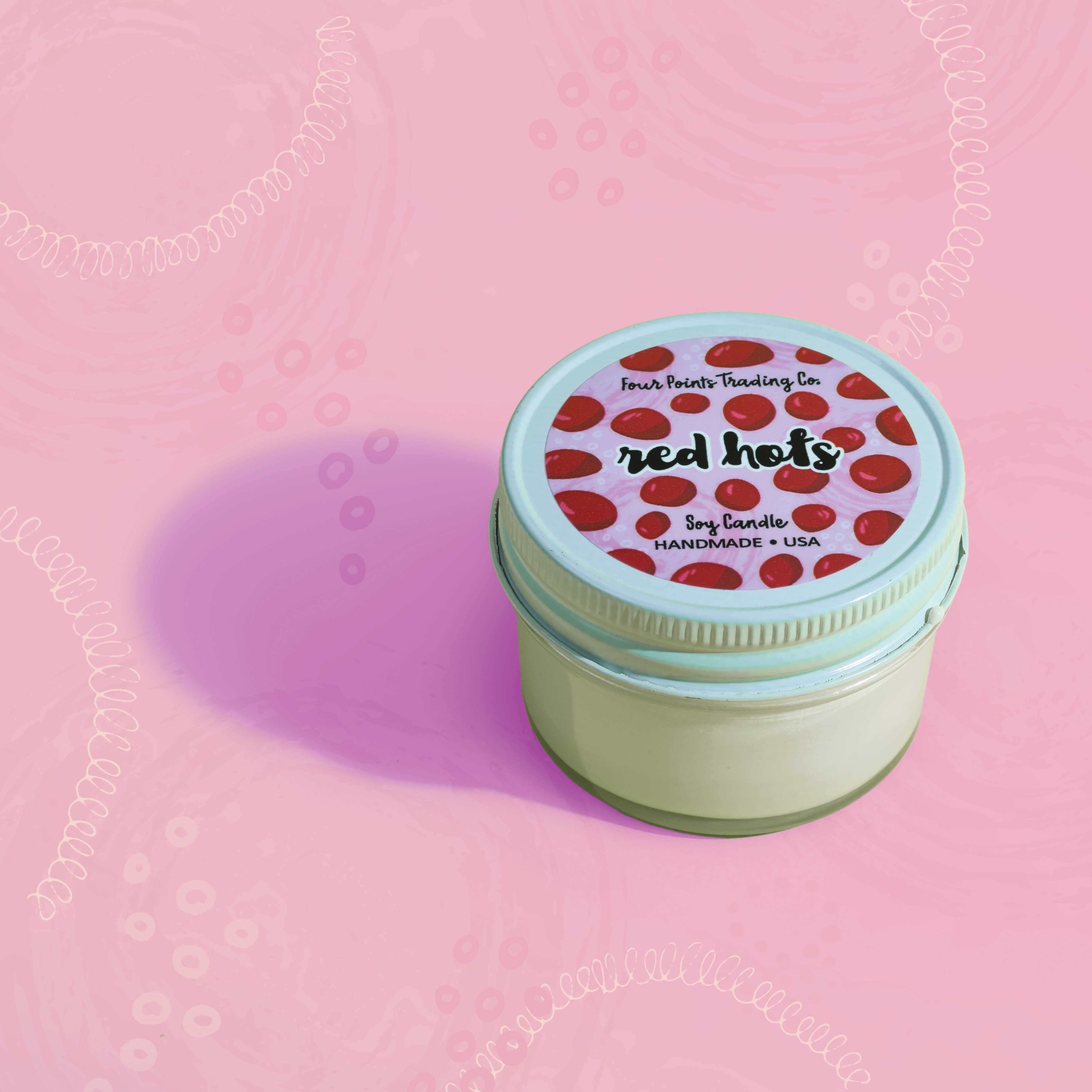 Four Points Trading Co - Wholesale Travel Candles - Pop Scents Red Hots 4 oz Soy Candle0