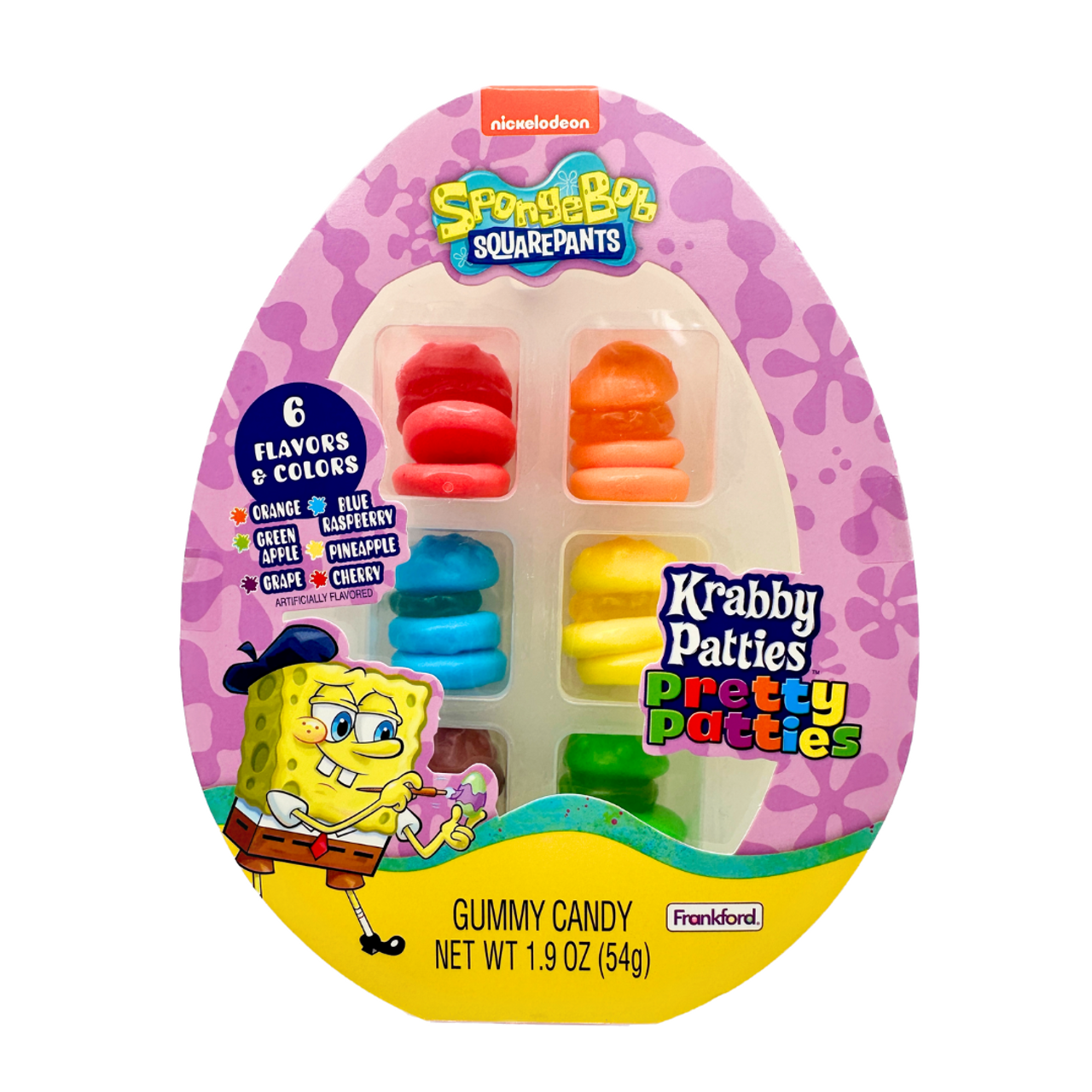 I Got Your Candy - Vente Bonbons gélifiés - Spongebob Krabby Patties Gummy 1,9oz - 10 unités0