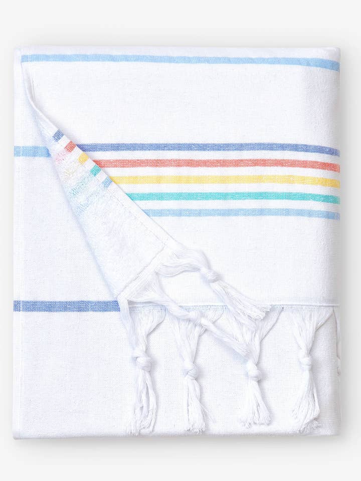 Rainbow Miami Turkish Towel for wholesale by Laguna Beach Textile Company, LLC