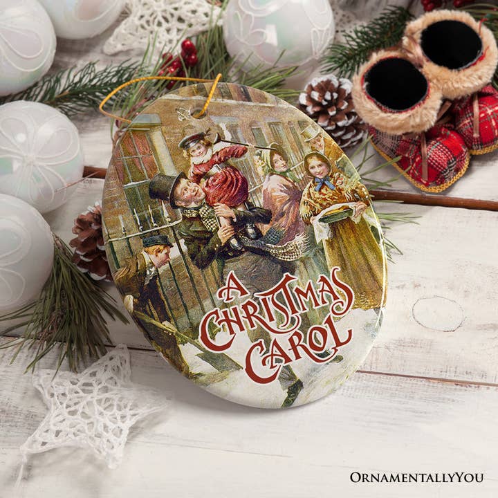 OrnamentallyYou - Wholesale Ornament - Vintage Bob Cratchit and Tiny Tim Ornament, Christmas Carol5
