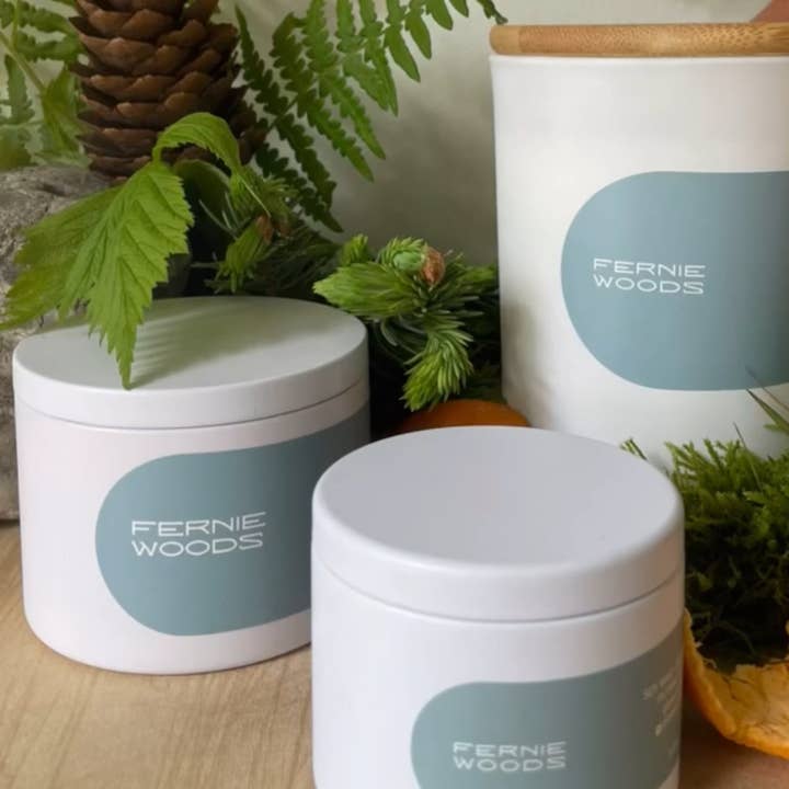 Glow Candle Co. - Wholesale Travel Candles - Fernie Woods - HOME Tin Soy Candles 2