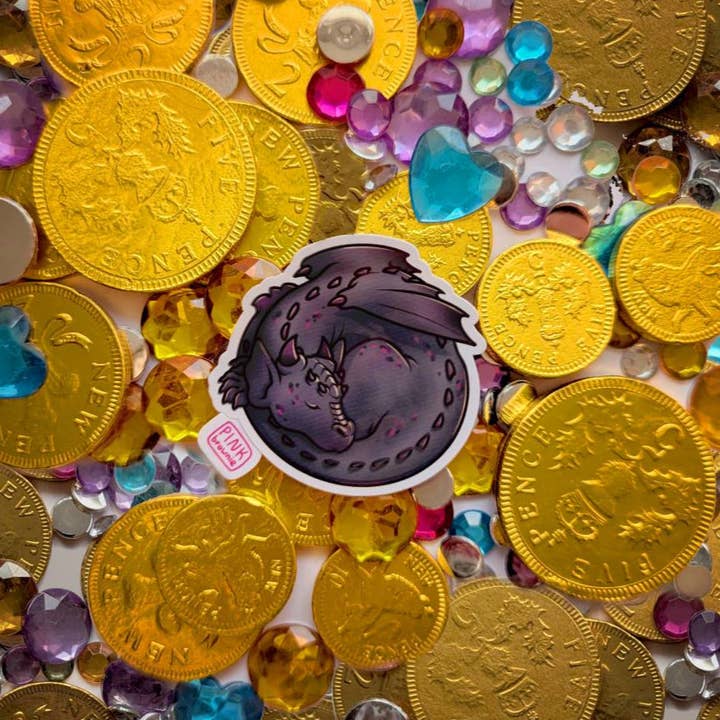 Sleepy Dragon - Sticker for wholesale by Pink Brownie