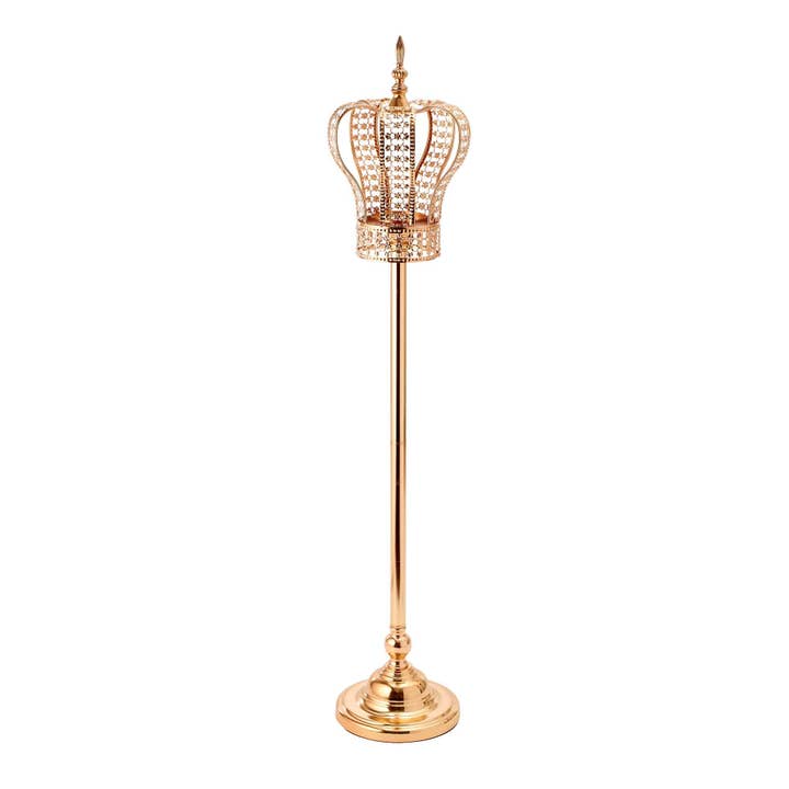 Portofino International Trading, USA - Wholesale Decorative Tabletop Object - Floor Stand Crown 42½" - Gold