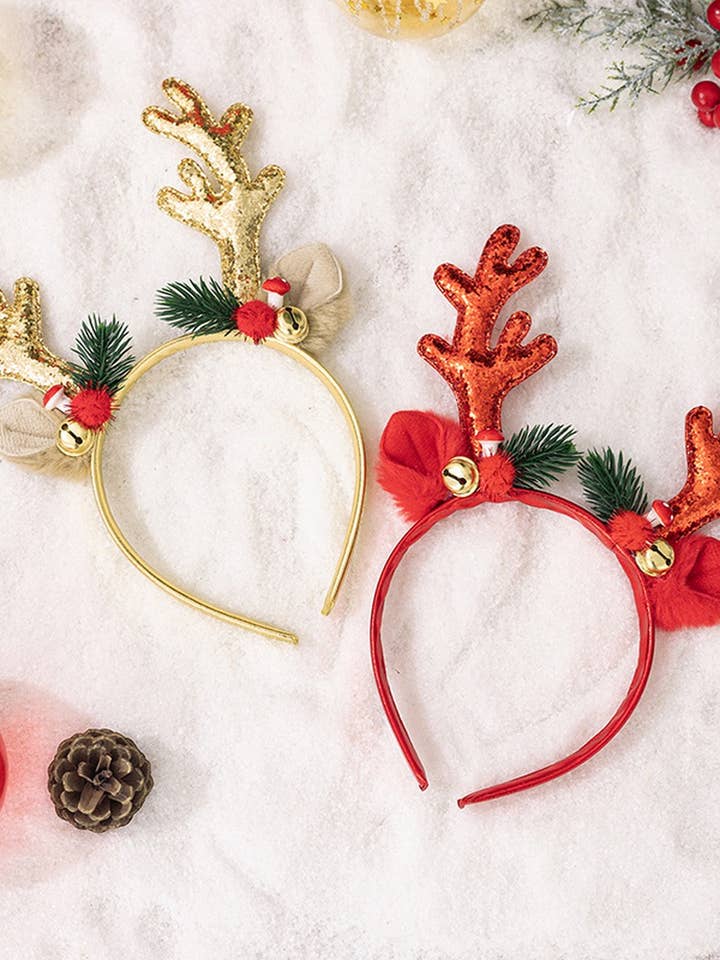 SERRE-TÊTE DE RENNE DE NOËL AVEC CLOCHETTES CWMM10321 pour la vente par NINEXIS