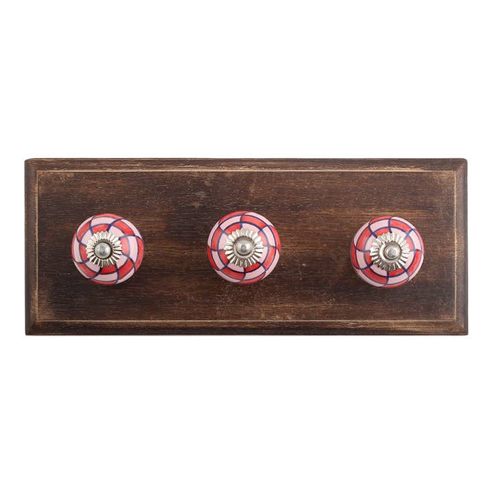 12 Piece Pink Hat Wall Hooks Decorative Hangers for wholesale by Daana Paani LLC