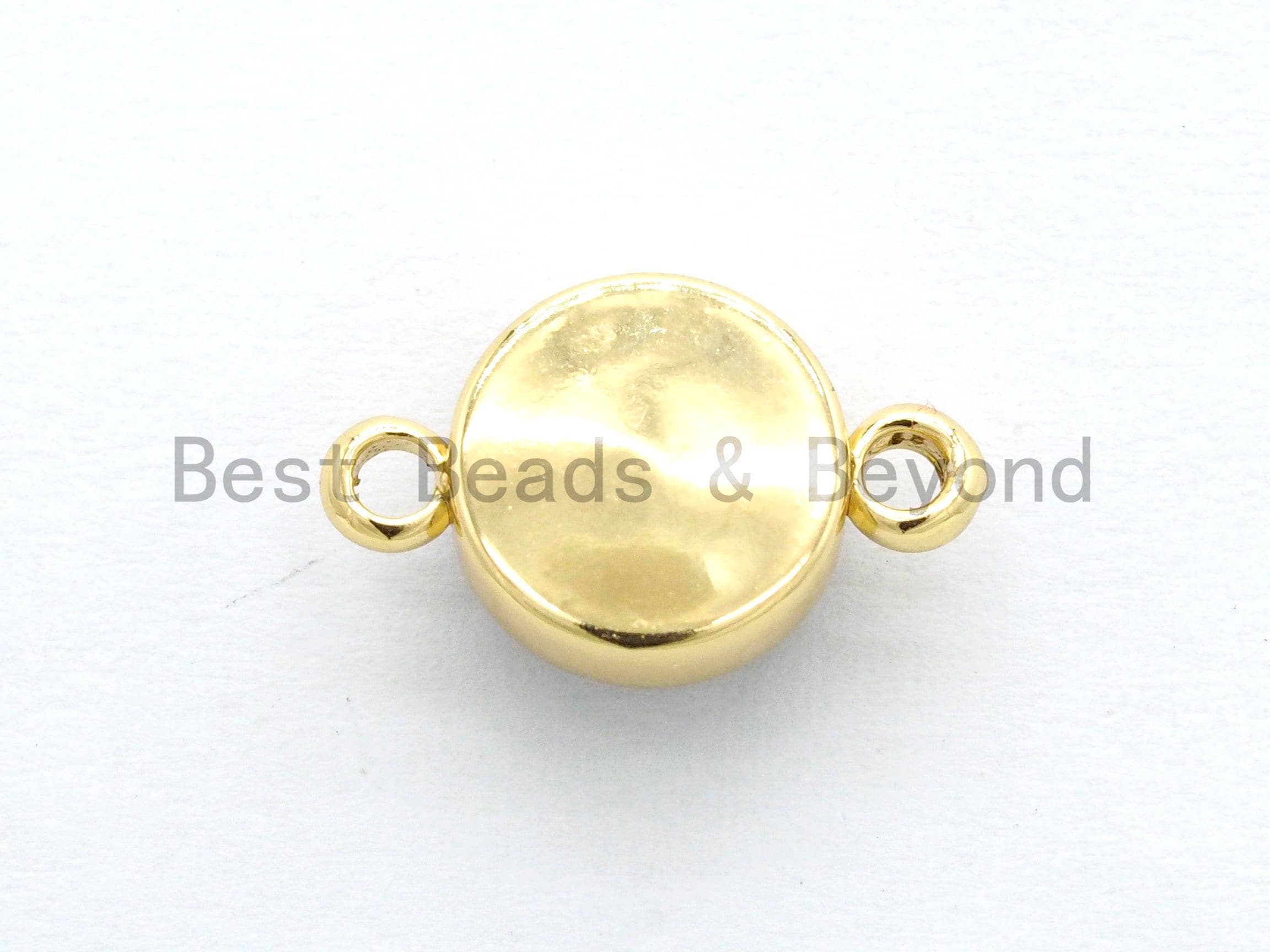 BestBeads&Beyond - Venta al por mayor Abalorios/colgantes individuales - Conector redondo drusa mística oro/plata5