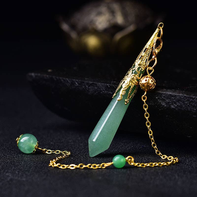 Gemcohub – Großhandel Spiritueller Stein/Kristall – Buntes Pendel aus natürlichem Kristallstein in Hexagon-Form31