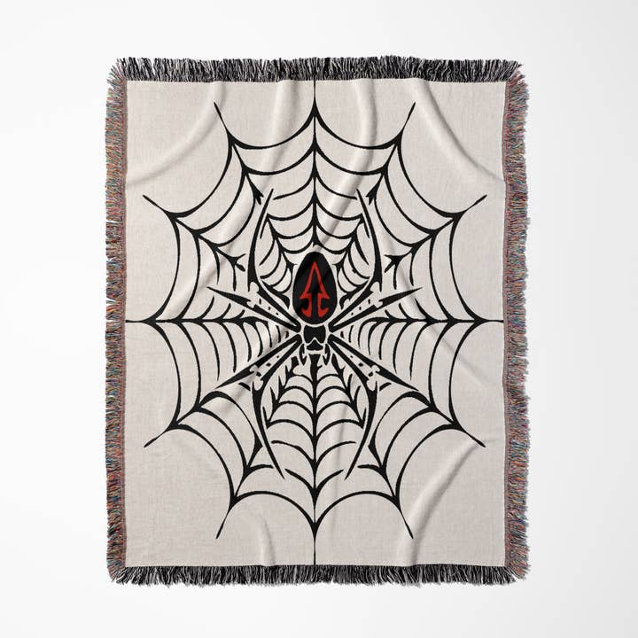 3dRose - Wholesale Throw Blanket - 3dRose, Black Widow Spider in a Web, Blanket0