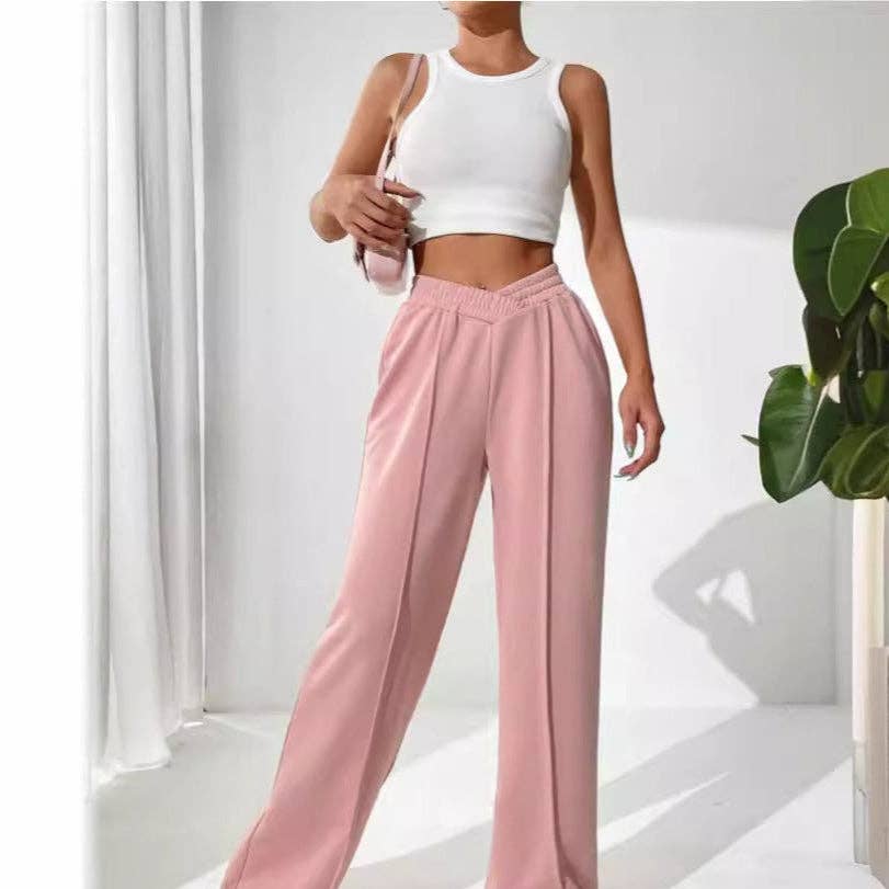 safistyle - Wholesale Pants - Women's - Women’s Solid Color Wide Leg Casual Pants7