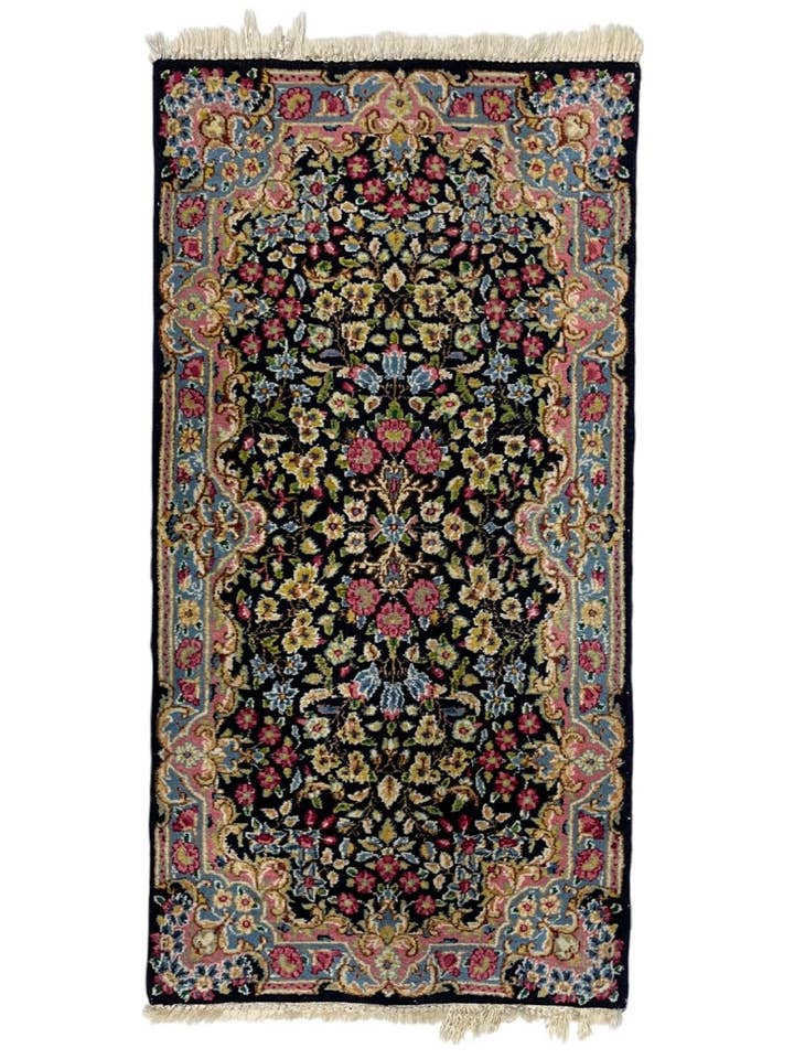 Kirman Persian Vintage Hand Knotted Wool Rug - 120 x 60 cm for wholesale by Imaco Rugs