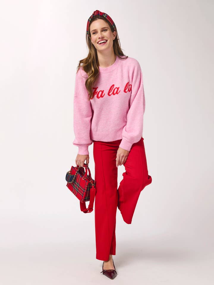 Shiraleah - Wholesale Knit Sweater - Women's - ASST/6 "FA LA LA" SWEATERS,BUBBLEGUM3