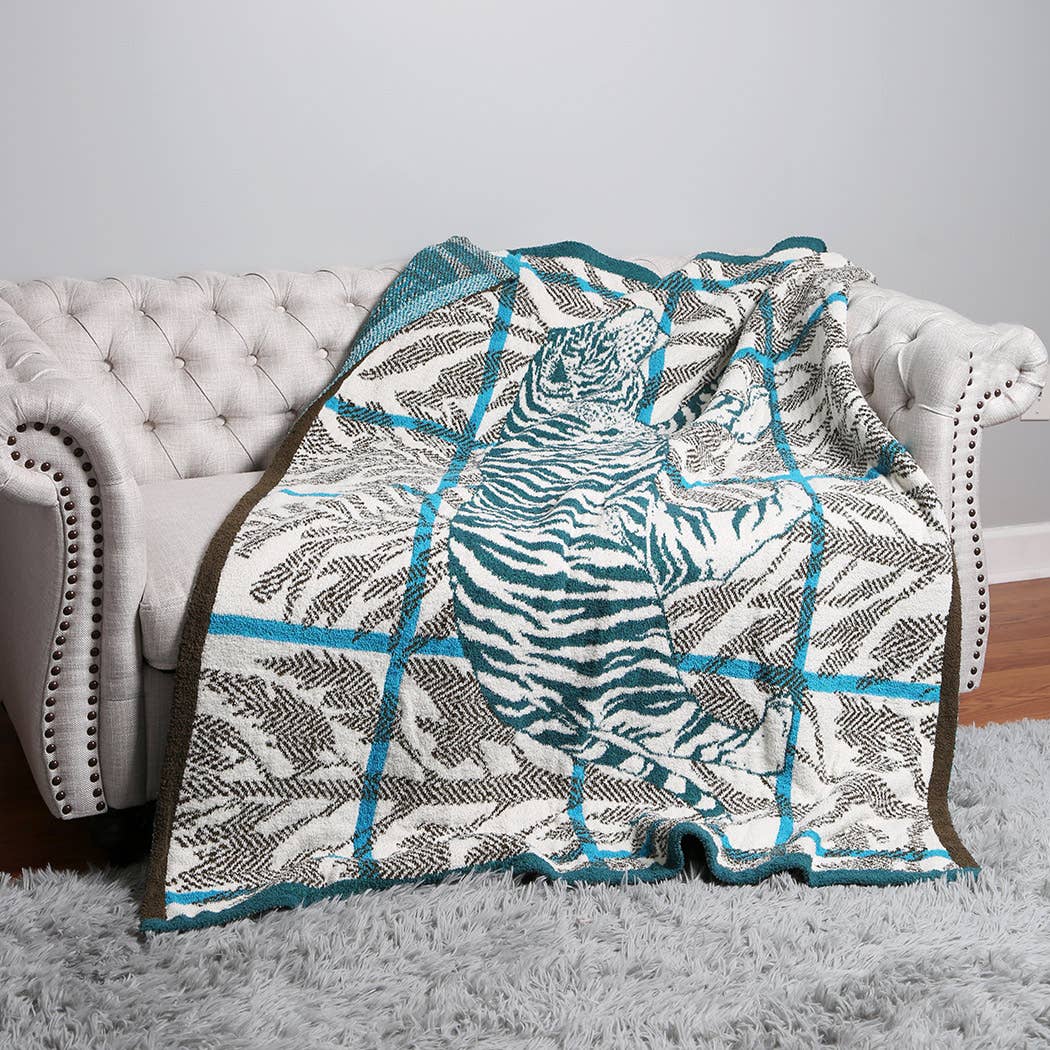 Fashion City - Wholesale Throw Blanket - Cheeta Lion Tiger Forest Design Throw Blanket14