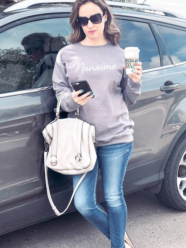 Hometown Pride Script Cozy Crew Neck Sweater for wholesale by Blonde Ambition | Jewelry | Valentines Gift & Sweaters