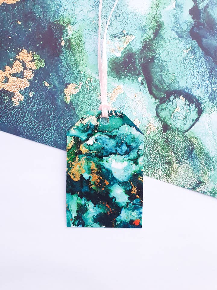 Luxury Green Gift Tags for wholesale by Emma Godfrey Art
