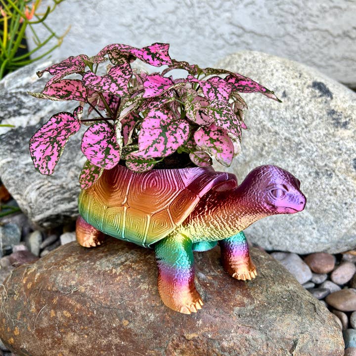 NumanPrints - Wholesale Plant Pot - Turtle Planter 3D Printed Tortoise Realistic Garden Decor