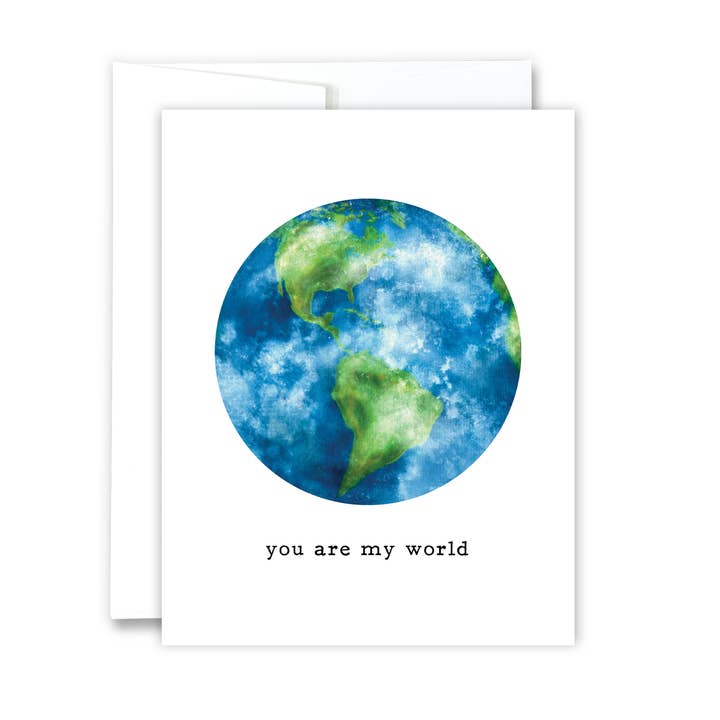 You Are My World Card for wholesale by Green Artist Designs