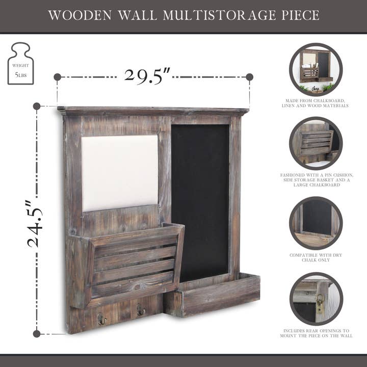 Cheungs Home Decor - Wholesale Chalkboard - Linden Wooden Pincushion Chalkboard Organizer Board2