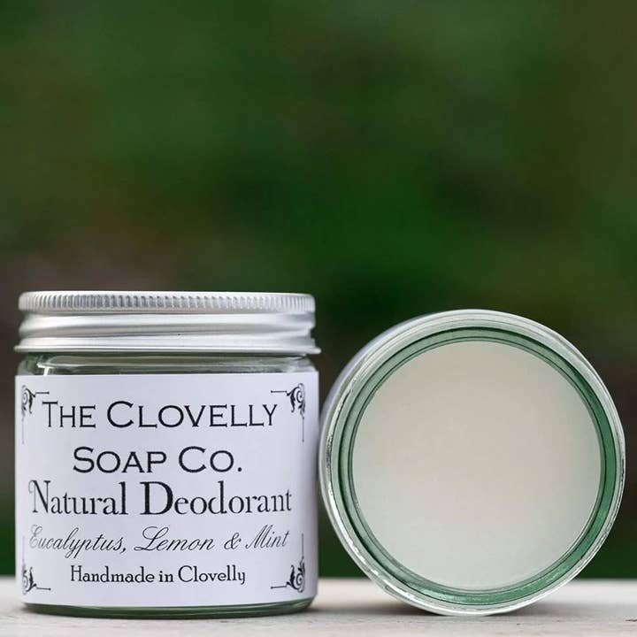 Déodorant naturel à l'eucalyptus, au citron et à la menthe pour la vente par The Clovelly Soap Company