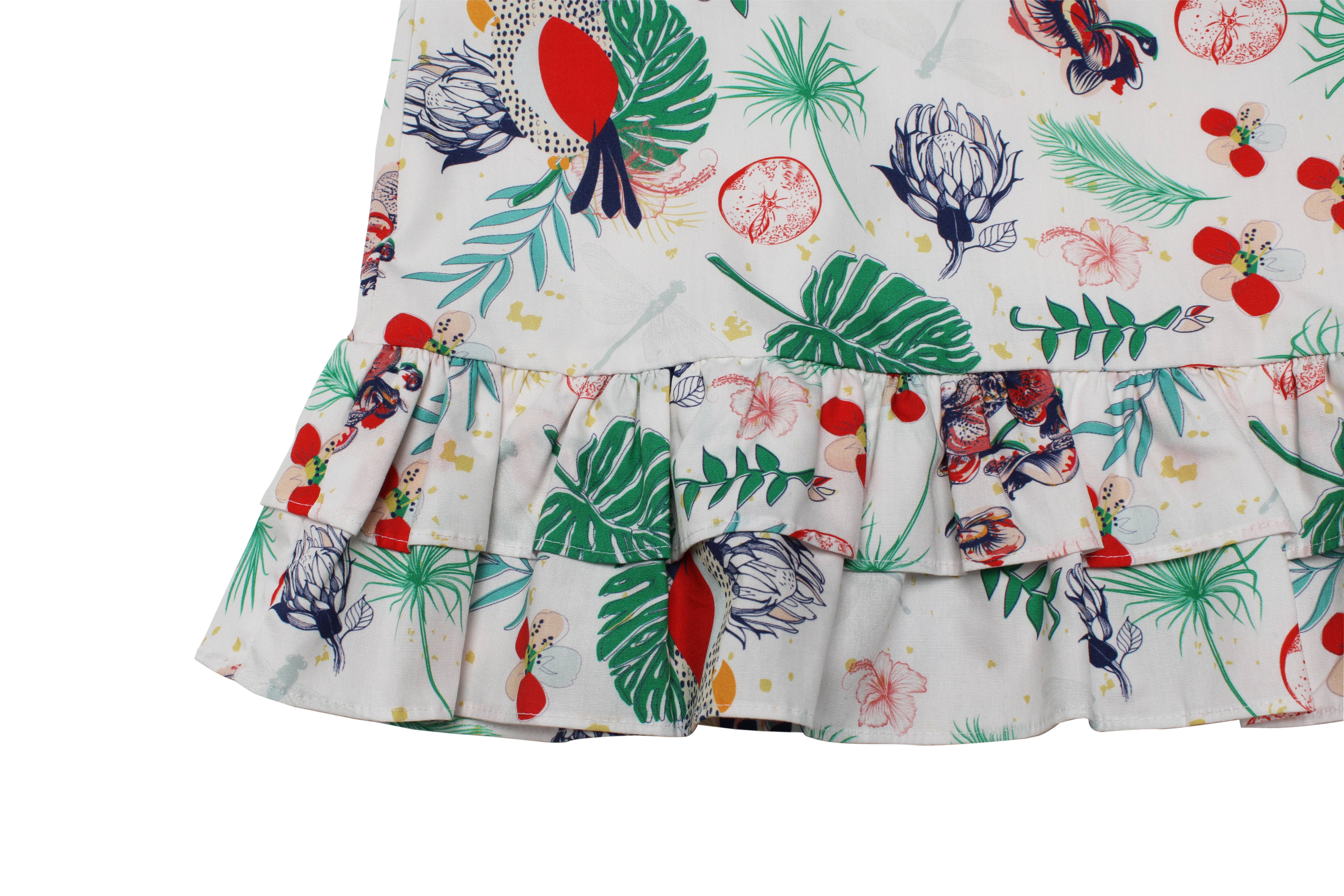 Minna - Wholesale Dress - Kids -  Drop waist Dress - Tropical Paradise 8