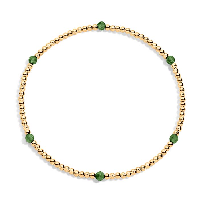 Nina 2mm Gold Filled & Gemstone Bracelet for wholesale by Tatiana M Designs