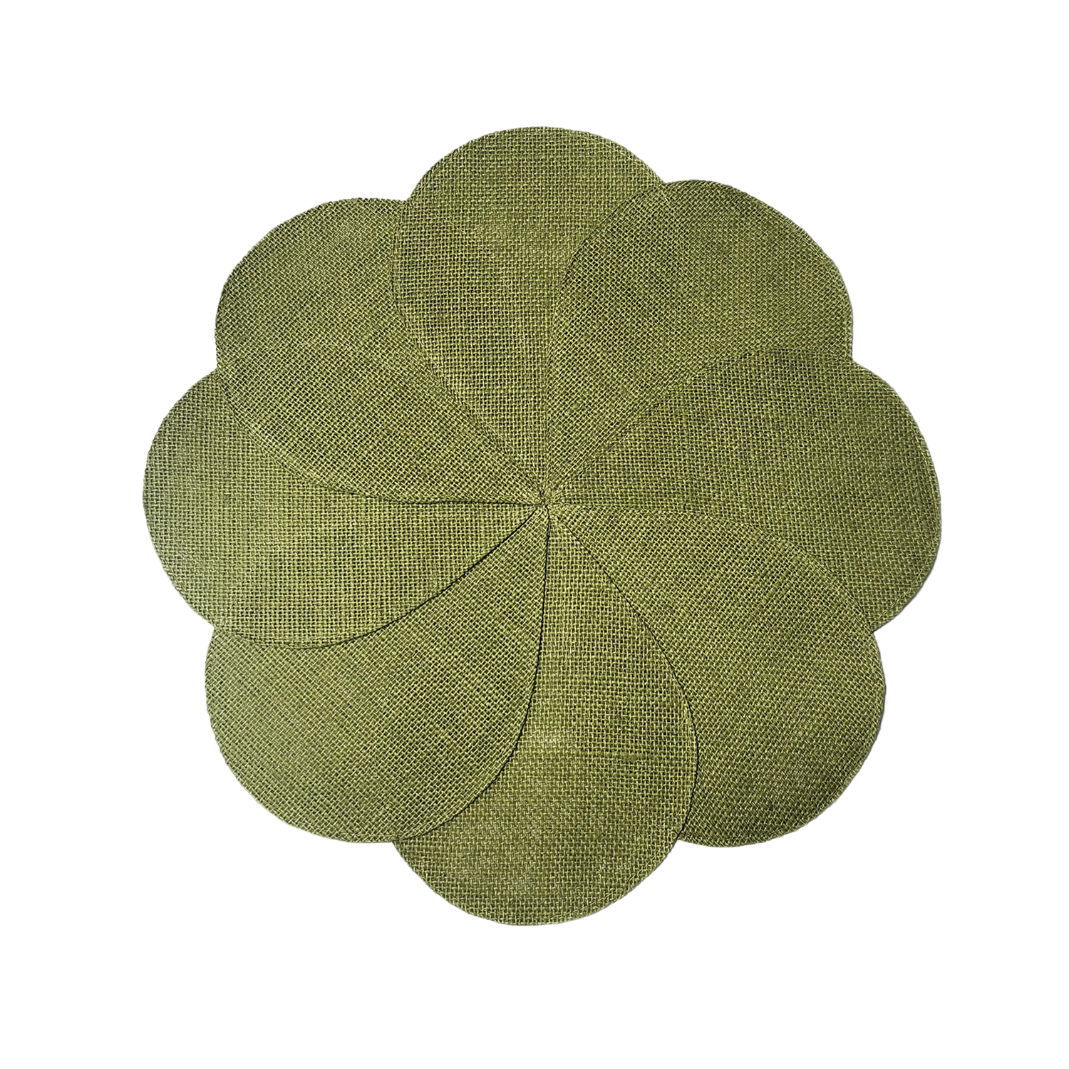 Opjet Paris – Großhandel Platzdeckchen – Runder Tischset aus grünem Jute D38cm0