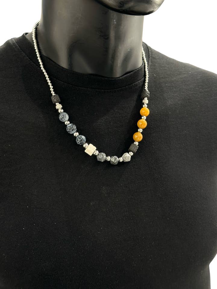 Collier en acier inoxydable 224DS12 pour la vente par BYREN | ÉLINE L'ATELIER
