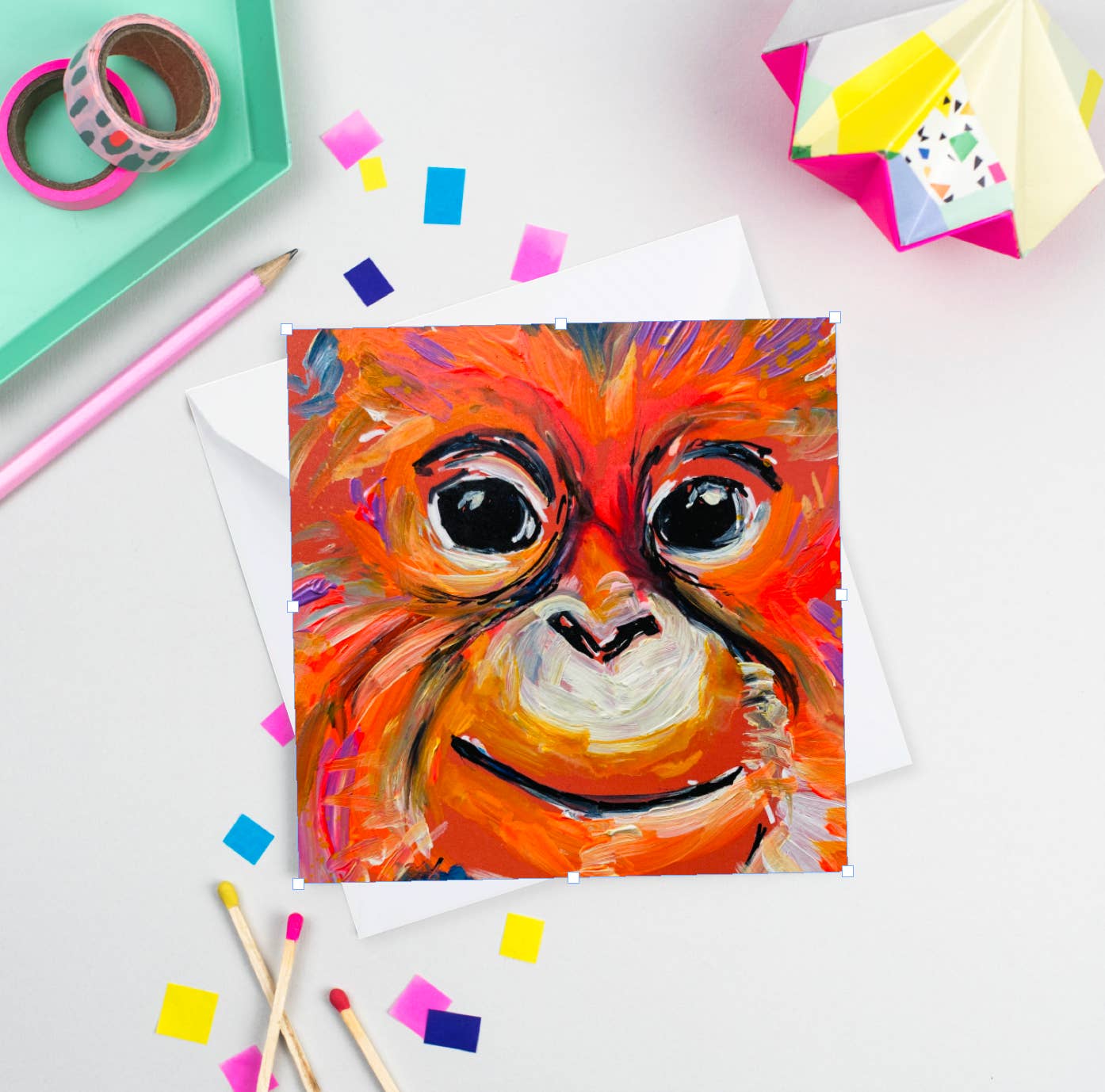 Georgina Peters Art – wholesale Everyday greeting card – Cheeky Monkey Card
