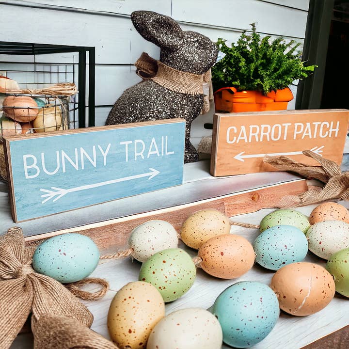 My American Goods - Wholesale Sign - Bunny Trail or Carrot Patch - Easter Signs