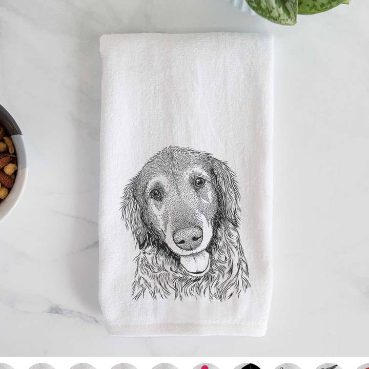 Essuie-mains Duncan the Golden Retriever pour la vente par Inkopious