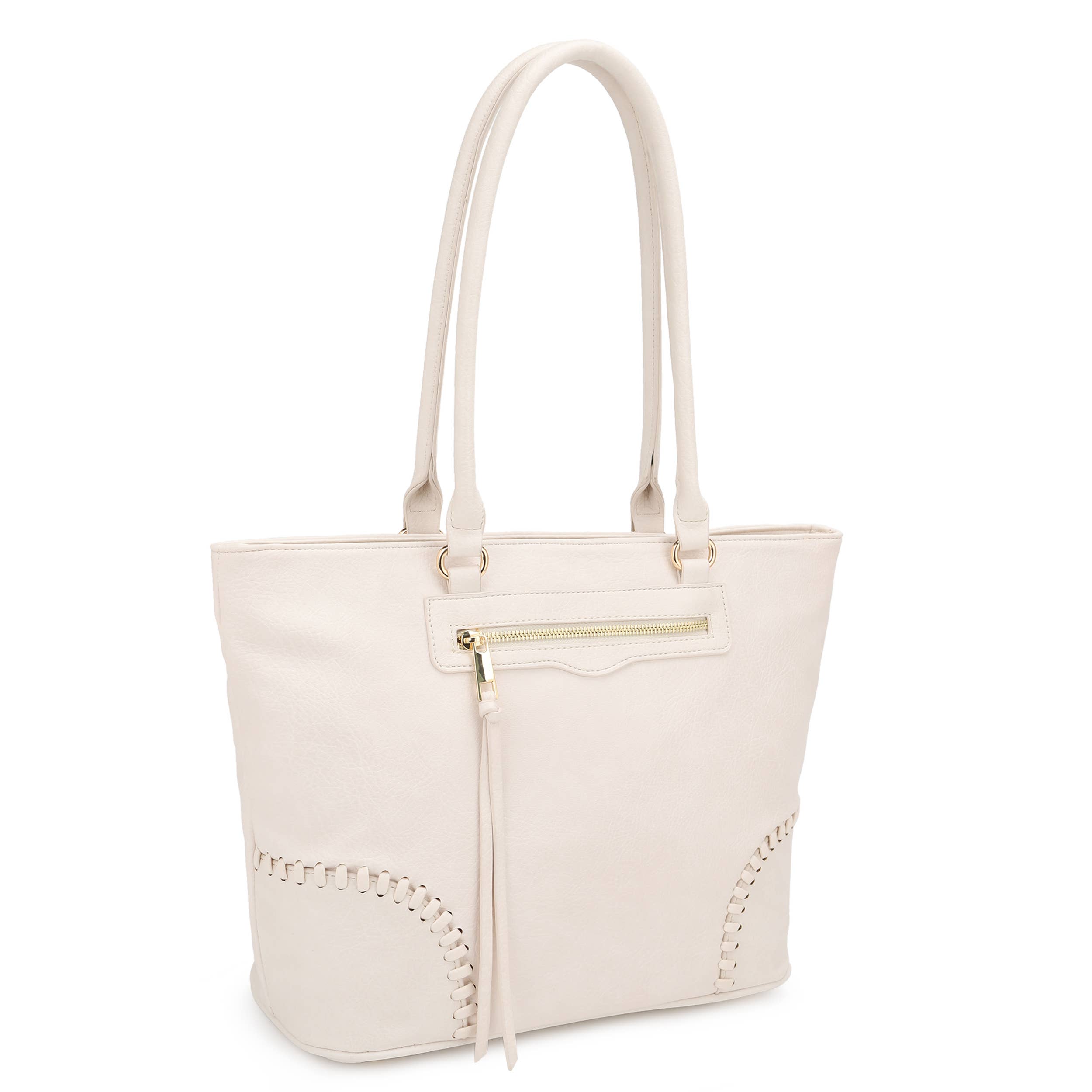 KAYLA+AVA – Großhandel Tragetasche – Damen – Alyssa Slouchy Tragetasche, lässig, Whipstitch, silberne Hardware0