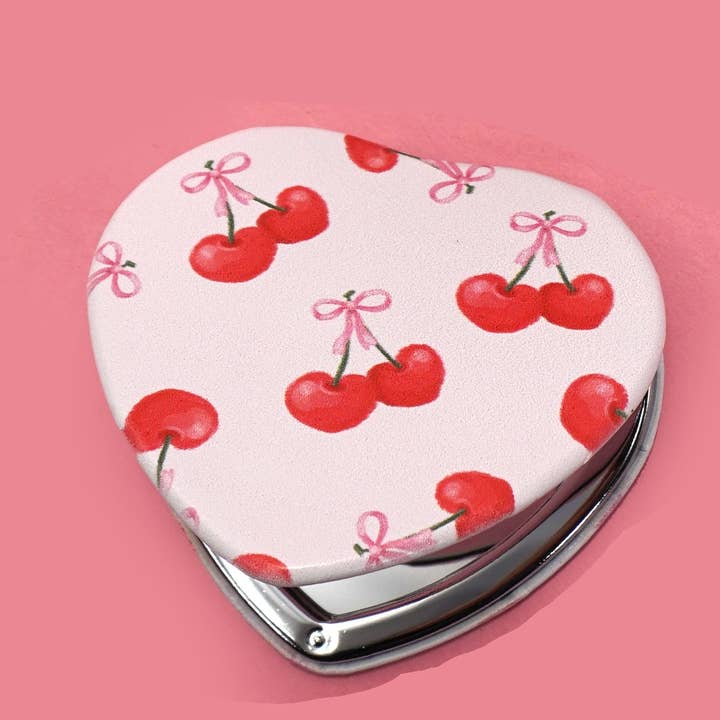 JOSSLYN by wall to wall - Wholesale Compact Mirror - TRAVEL POCKET COMPACT HANDHELD BOW MIRROR | 40M101