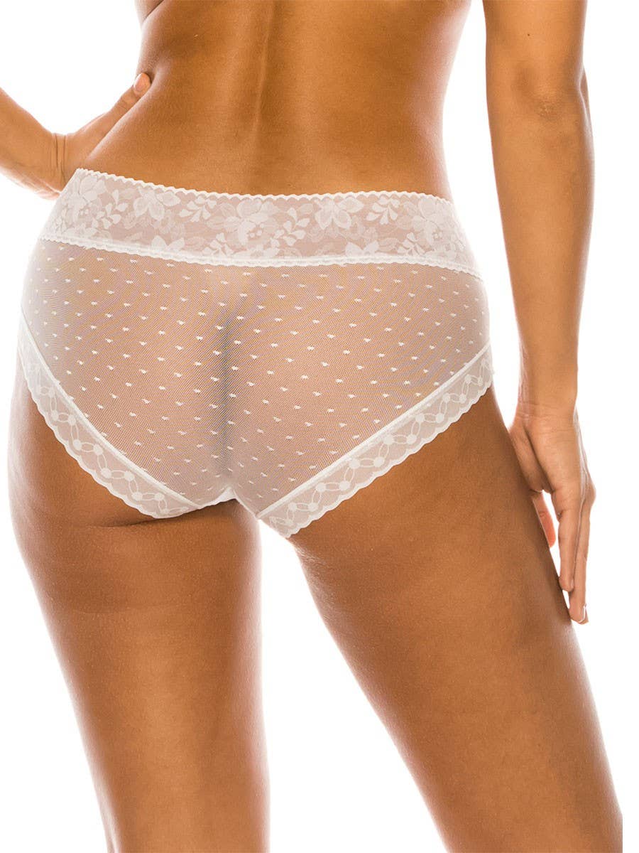 Best Underwear Line - Wholesale Underwear - Women's - Youmita Lace Mesh Panty-YM-33374-PTY-S11