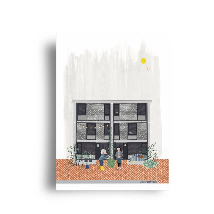 STUDIOZWAANSTRAAT - Vendita all'ingrosso Cartoline - cartolina 'vicini'