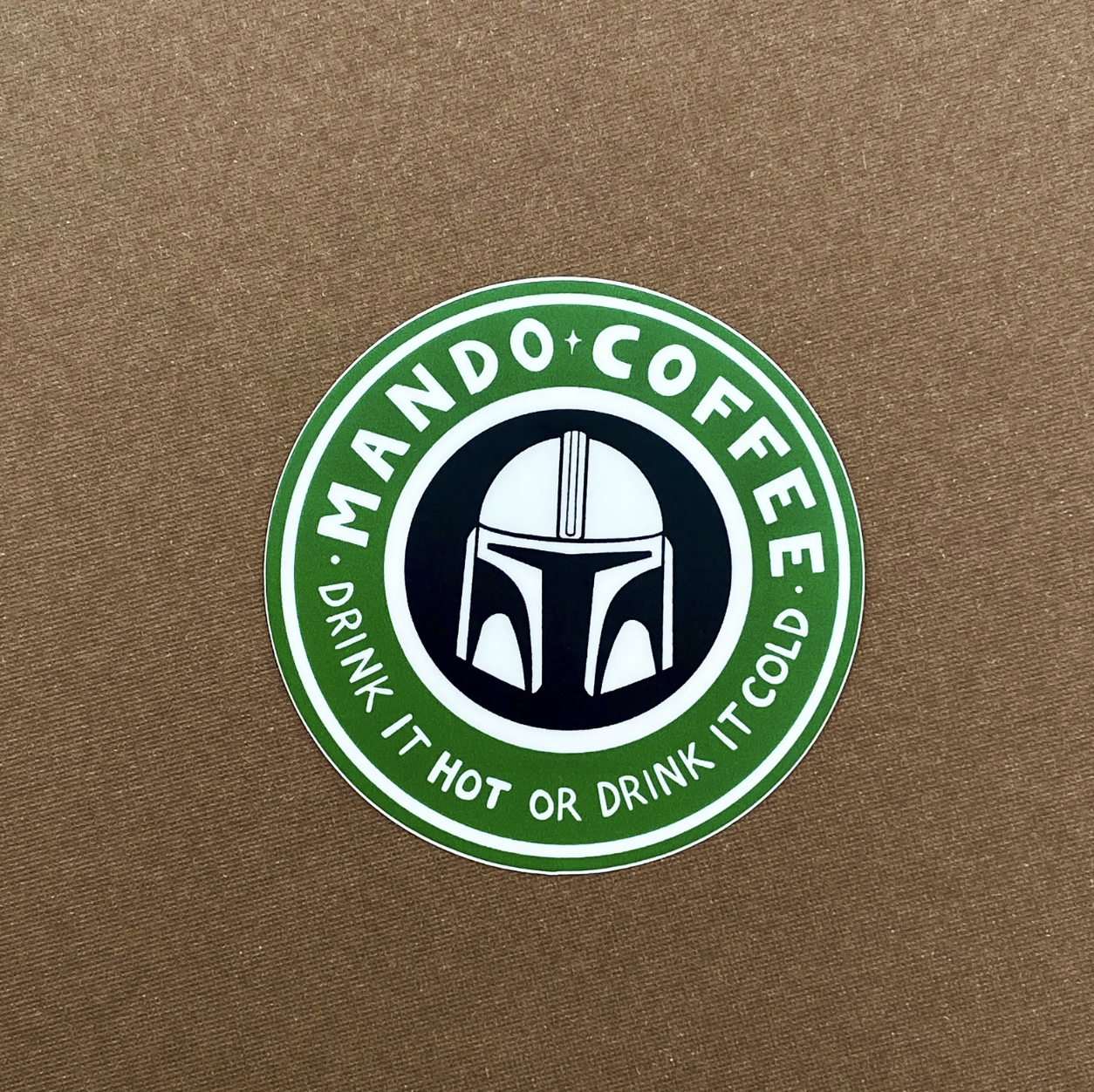 Brand Nhu Creative Studio - Wholesale Sticker - Mando Coffee "Hot or Cold" Star Wars Mandalorian Sticker4