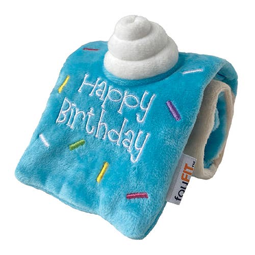 foufouBRANDS - Wholesale Pet Plush Toy - Dog - Hide 'n Seek Birthday Roll Cake