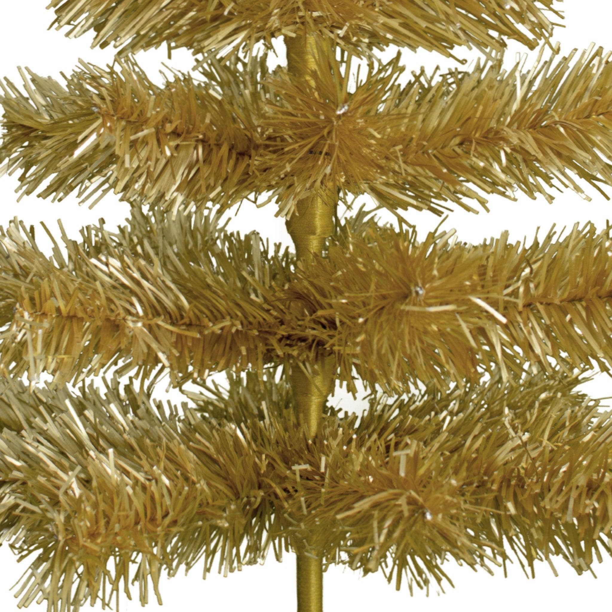 Lee Display - Wholesale Christmas Decoration - Antique Gold Tinsel Christmas Tree7