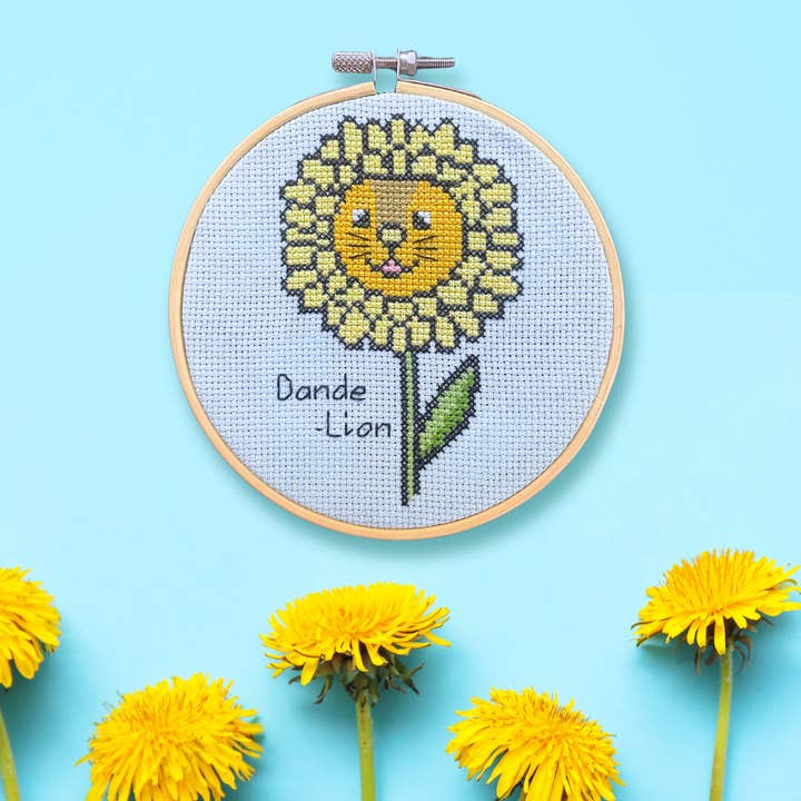 Dandy-Lion Stickset — Wortspiel, Blumen, Frühling für den Großhandel von Craftysmith