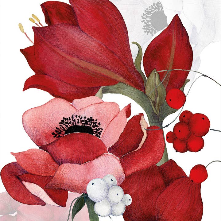 The Napking - Wholesale Tea Towel - Kitchen Towels "Anemoni", Premium Quality Linen 100% Made in Italy