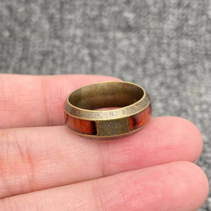 Mio Queena – Anel de banda por atacado – Anel Vintage Viking árvore da vida com runas em aço inoxidável -MJ/MR3